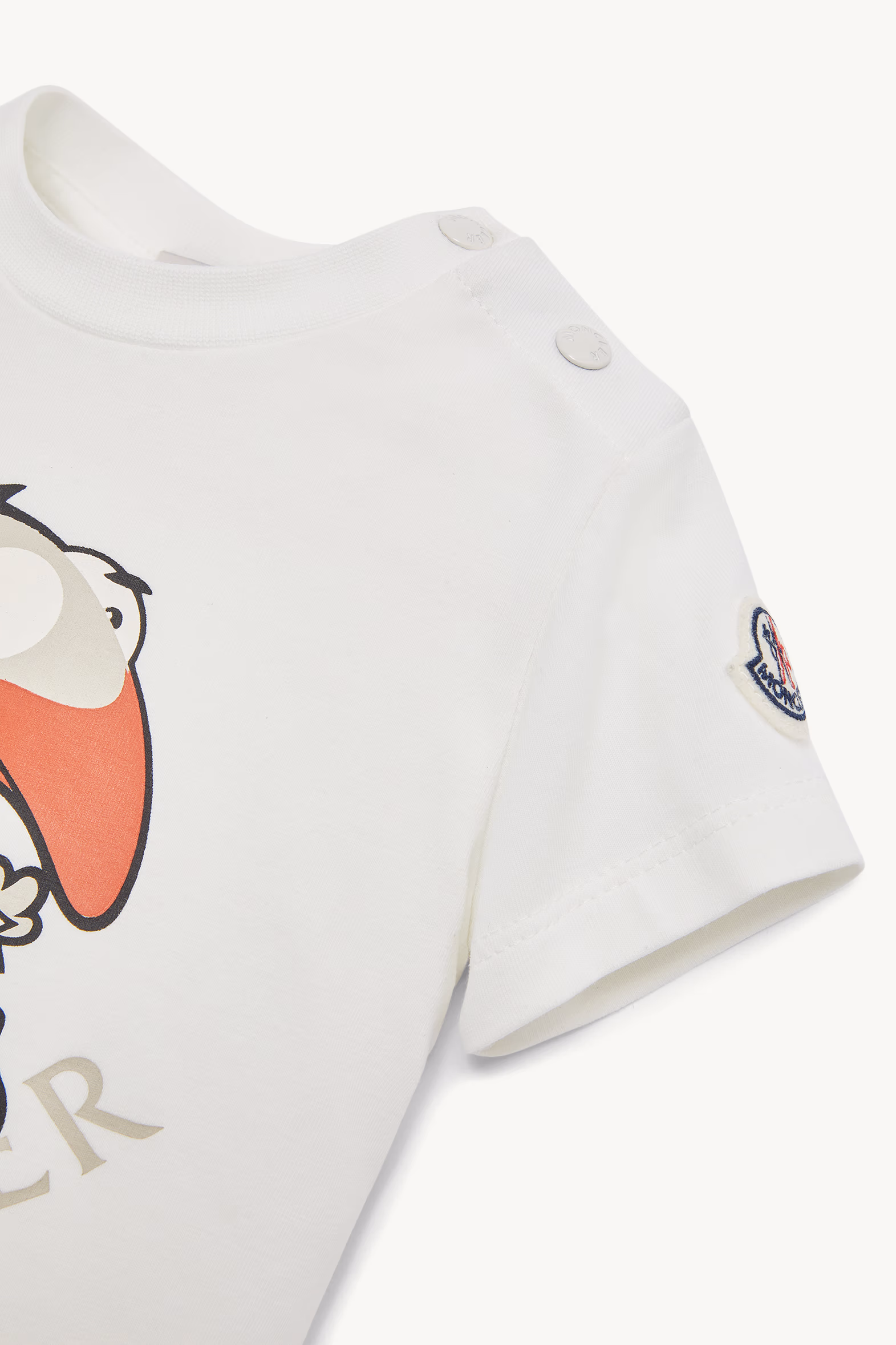 Camiseta de algodón con motivo de baloncesto Niño Blanco Moncler 4
